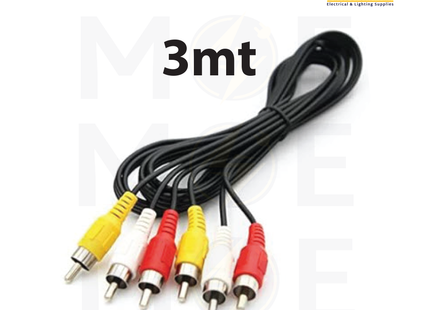 NOVA RCA Cable | AV Cable 3xRCA Male 3mt | وصلة