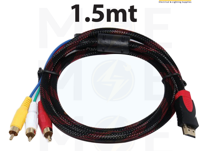 HE HDMI to RCA Male Adapter Cable 1.5mt | HMRM01511 | وصلة تحويلة فيديو