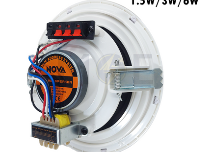 Nova Recessed Mounted Speaker Round White 100V 1.5W3W6W 6.8inch (17.5cm) Cut-Out  JL-806 سبيكر مدور مخفي ابيض