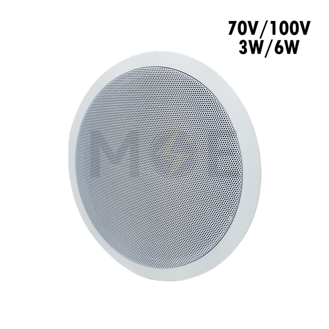 Nova Recessed Ceiling Speaker Round White 70V/100V 3W/6W 8.6inch (22cm) Cut-Out | JL سبيكر مدور مخفي ابيض