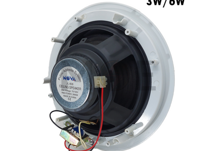 Nova Recessed Ceiling Speaker Round White 70V/100V 3W/6W 8.6inch (22cm) Cut-Out | JL سبيكر مدور مخفي ابيض