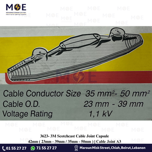3M Scotchcast Cable Joint Capsule 42mm ( 23mm - 39mm / 35mm - 50mm ) | Cable Joint A3 | كبسولة وصل كابل ارضي