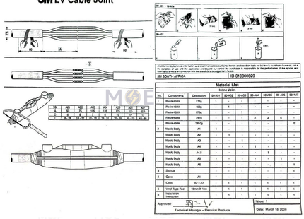 3M Scotchcast Cable Joint Capsule 59mm ( 28mm - 51mm / 50mm - 95mm ) | Cable Joint A4 | كبسولة وصل كابل ارضي