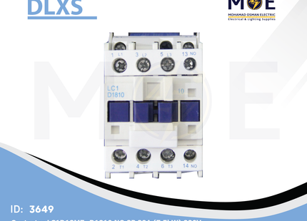DLXS LC1D18M7/ D1810 NO 3P 32A (7.5kW) 220V | LC1D18M7-D1810NO | كونتكتور