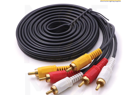 RCA Cable | 3x RCA Male Cable 3mt | وصلة فيديو
