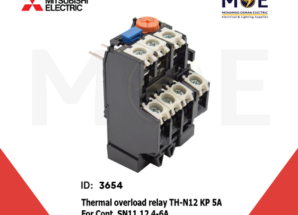 Mitsubishi Thermal Overload Relay TH-N12 KP 5A For Cont. SN11/12 4-6A | ترميك للكونتكتور