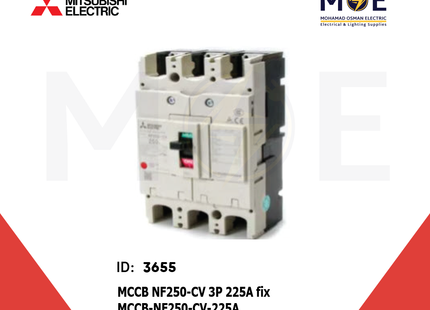 Mitsubishi MCCB NF250-CV 3P 225A fix | NF250-CV | دجنتور صناعي