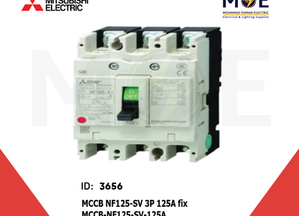 Mitsubishi MCCB NF125-SV 3P 125A fix | NF125-SV | دجنتور صناعي