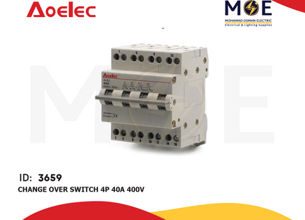 Aoelec Change Over Switch 4P 40A 400V | AUQ1-4P 40A | دجنتور هاوس - قاطع تحويل كهرباء