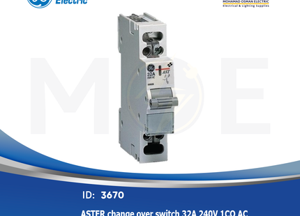 General Electric ASTER Change Over Switch 32A 240V 1CO AC | AST S Z-32A-1C0-666608 | دجنتور هاوس مفرد - قاطع تحويل كهرباء