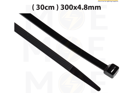 Bandex Cable Tie Black ( 30cm ) 300x4.8mm | CT-300B-4C | رباط بلاستيك اسود