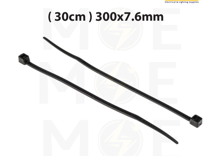 Bandex Cable Tie Black ( 30cm ) 300x7.6mm | CT-300B-7C | رباط بلاستيك عريض اسود