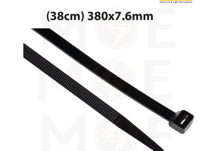 Bandex Cable Tie Black ( 38cm ) 380x7.6mm | CT-380B-7C | رباط بلاستيك عريض اسود