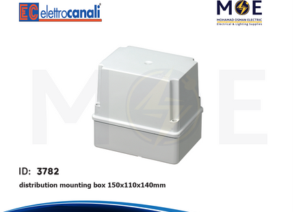 Elettrocanali distribution mounting box Rectangle 150x110x140mm | 430C5 18 | علبة كونتكتور ظاهرة
