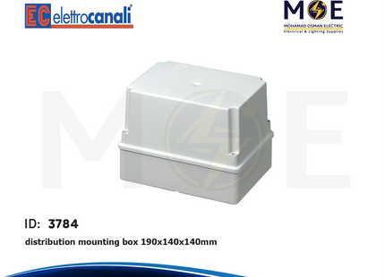 Elettrocanali distribution mounting box square 190x140x140mm | 430C6 16 | علبة كونتكتور ظاهرة