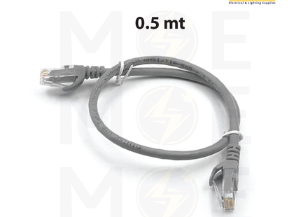 Dintek CAT6 UTP Patch Cord Cable Gray 0.5mt | وصلة باتش كورد رمادي