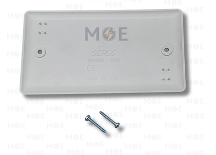 Geros plastic cover for flush mount box square 4module | GR 11204 | غطاء بلاستيك مسكر لعلبة مربعة