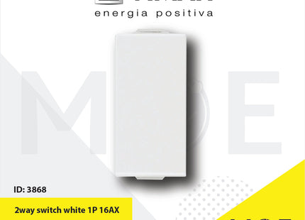 Vimar Neve 2way switch white 1P 16AX | 9005 | مفتاح دركسيون ابيض