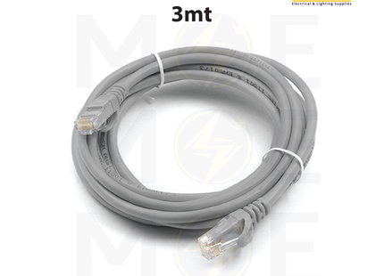 Dintek CAT6 UTP Patch Cord Cable Gray 3mt | وصلة باتش كورد رمادي