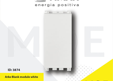 VIMAR Arke Blank module White | 19041.B | سدة مفردة ابيض