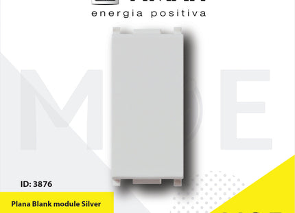 VIMAR Plana Blank module Silver | 14041.SL | سدة مفردة فضي