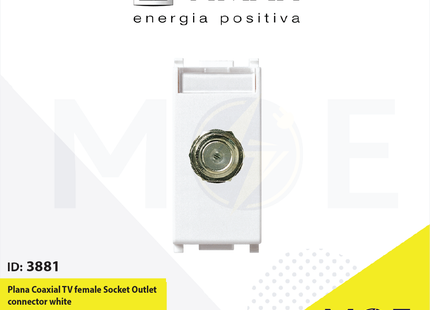 Vimar Plana F type female socket connector white | 14318 | بريز تلفزيون انتاية ابيض