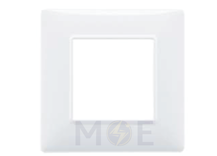 Vimar Neve Cover Plate 2module White | 9642.01 | بلاك بلاستيك ابيض