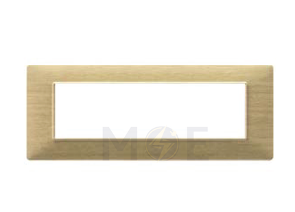 Vimar Plana Cover Plate technopolymer Ash 7module | 14657.31 | بلاك بلاستيك خشبي