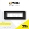 Vimar Plana Cover Plate technopolymer Black 7module | 14657.05