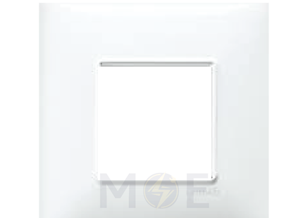 Vimar Plana Cover Plate technopolymer Square White 2module | 14672.01 | بلاك بلاستيك ابيض