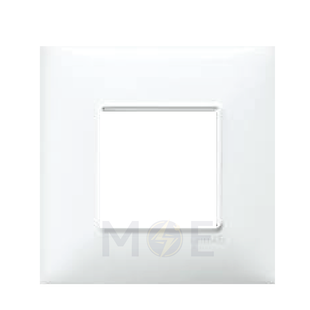 Vimar Plana Cover Plate technopolymer Square White 2module | 14672.01 | بلاك بلاستيك ابيض