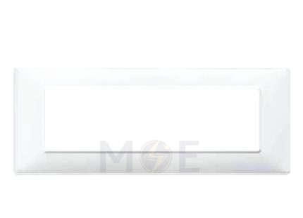 Vimar Plana Cover Plate technopolymer Square White 7module | 14687.01 | بلاك بلاستيك ابيض