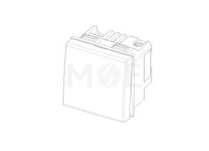 Vimar Neve name Plate push button white 1P NO 10A | 09050 كباس جرس باسم فتحتان ابيض