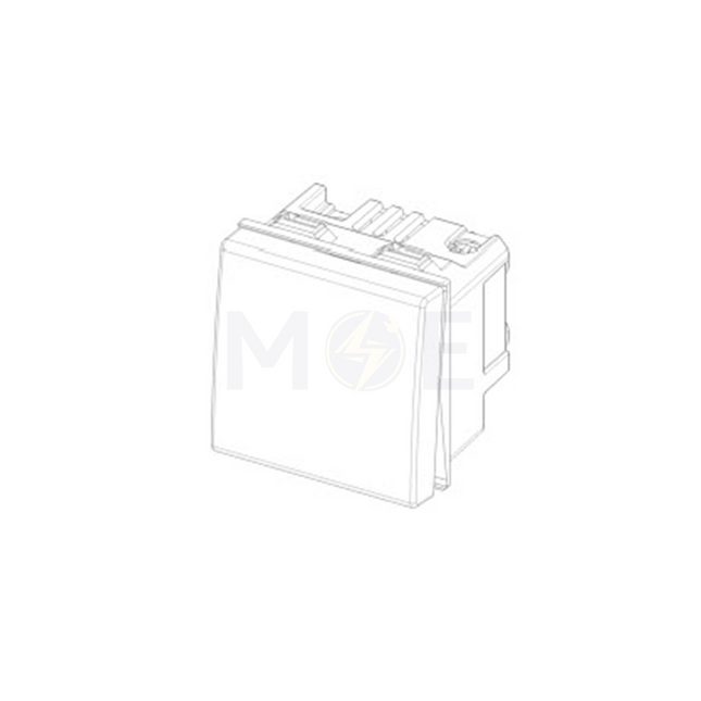 Vimar Neve name Plate push button white 1P NO 10A | 09050 كباس جرس باسم فتحتان ابيض