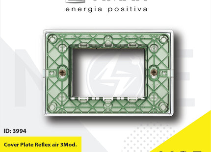 Vimar Plana Cover Plate Reflex air / Transparent 3module | 14653.42 | بلاك رفلكس شفاف
