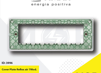 Vimar Plana Cover Plate Reflex air / Transparent 7module | 14657.42 | بلاك رفلكس شفاف