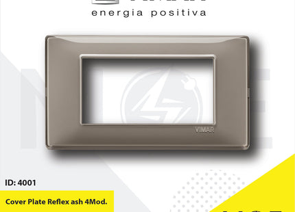 Vimar Plana Cover Plate Reflex ash 4module | 14654.40 | بلاك رفلكس رمادي