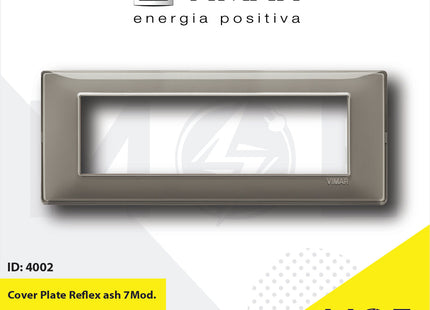 Vimar Plana Cover Plate Reflex ash 7module | 14657.40 | بلاك رفلكس رمادي