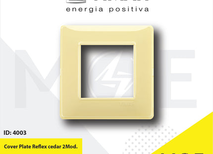 Vimar Plana Cover Plate Reflex cedar 2module | 14642.46 | بلاك رفلكس عسلي فاتح
