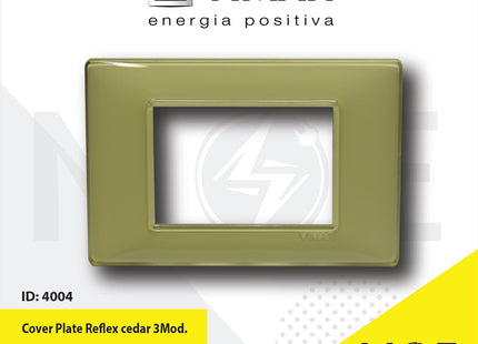 Vimar Plana Cover Plate Reflex cedar 3module | 14653.46 | بلاك رفلكس عسلي فاتح