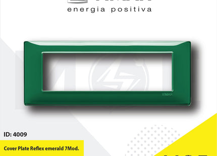 Vimar Plana Cover Plate Reflex emerald 7module | 14657.47 | بلاك رفلكس اخضر غامق