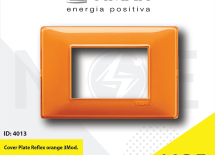 Vimar Plana Cover Plate Reflex orange 3module | 14653.48 | بلاك رفلكس اورانج