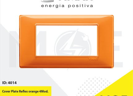 Vimar Plana Cover Plate Reflex orange 4module | 14654.48 | بلاك رفلكس اورانج