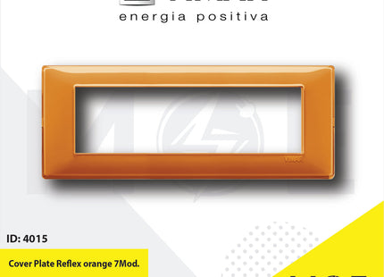 Vimar Plana Cover Plate Reflex orange 7module | 14657.48 | بلاك رفلكس اورانج