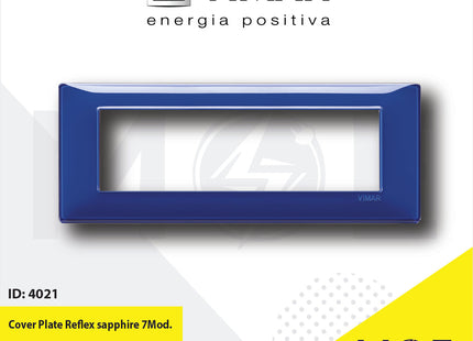 Vimar Plana Cover Plate Reflex sapphire 7module | 14657.50 | بلاك رفلكس كحلي