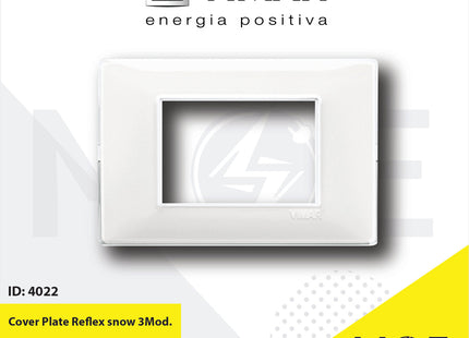 Vimar Plana Cover Plate Reflex snow 3module | 14653.41 | بلاك رفلكس ابيض ثلجي