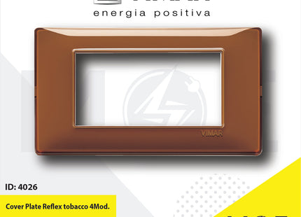 Vimar Plana Cover Plate Reflex tobacco 4module | 14654.49 | بلاك رفلكس بني
