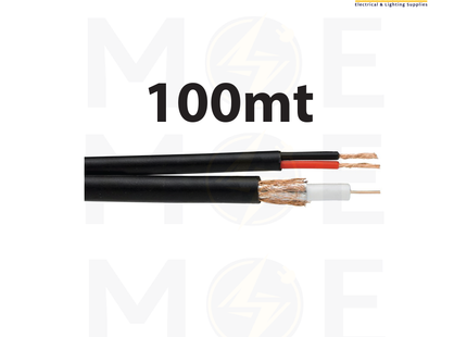 StarSat coaxial-power cable Black HD RG59+2DC 75 OHM 100mt | CS690BVM | كابل كوكسيال كاميرا اسود
