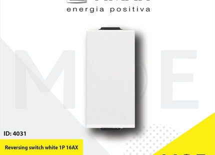 Vimar Neve reversing switch white 1P 16AX | 09013 | مفتاح تربل دركسيون ابيض