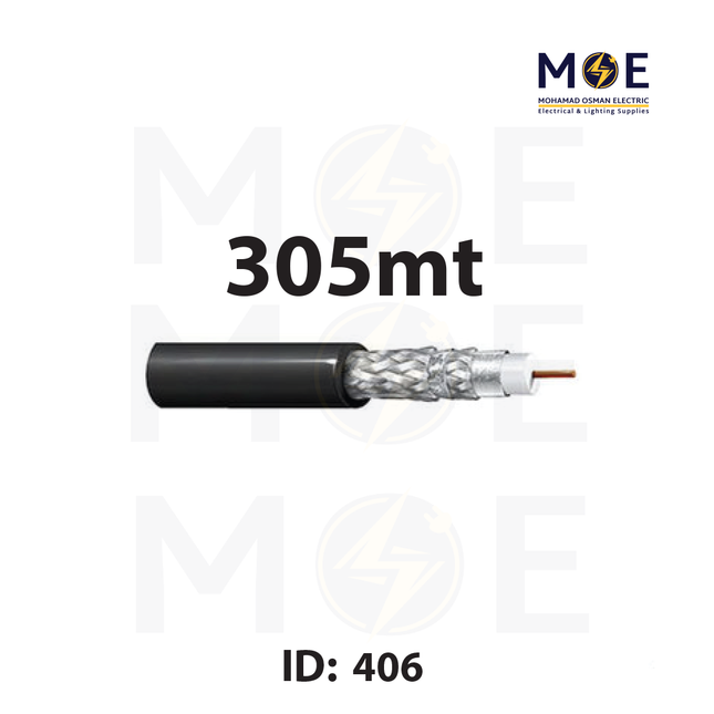 BELDEN coaxial cable II-shielded black RG6 75 OHM 305mt | 9116-0101000